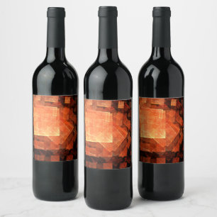 Window Light Abstract Art Wine Label