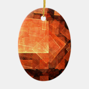 Window Light Modern Geometric Squares Abstract Art Ceramic Ornament