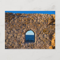 Window on a Stone Wall to the Aegean Sea
