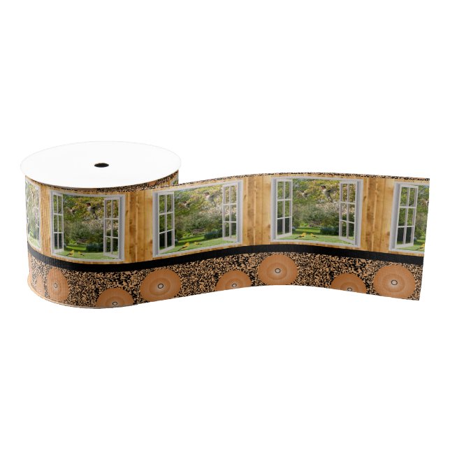 window open house ribbon grosgrain ribbon (Spool)