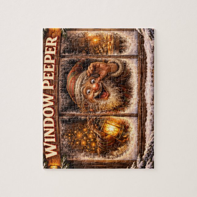 Window Peeper Icelandic Yule Lad  Jigsaw Puzzle (Vertical)