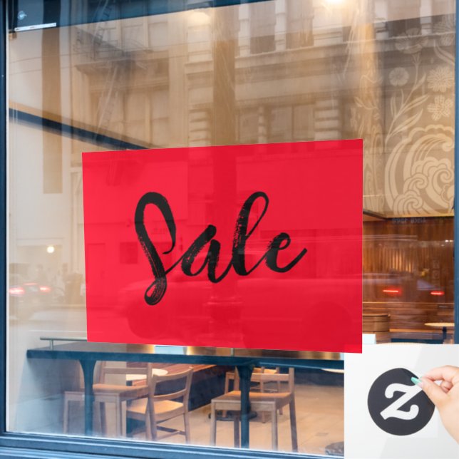 Window Sale Sign, Boutique Sale Sign, Modern  Window Cling (Cafe Window)