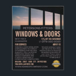 Window Scene, Window & Door Fitter Company Flyer<br><div class="desc">Window Scene,  Window & Door Fitter Company Advertising Flyer by The Business Card Store.</div>