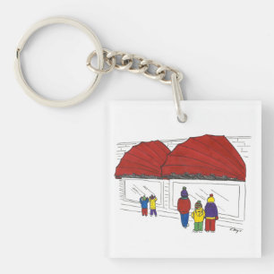 Window Shopping Christmas NYC New York City Keychain