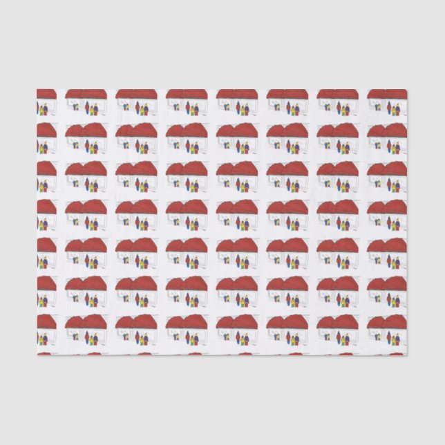Window Shopping Christmas NYC New York City Tissue Paper (Front)