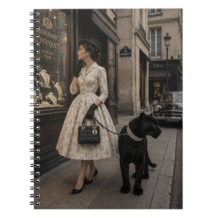 Window Shopping with a Black Panther Photo  Notebook