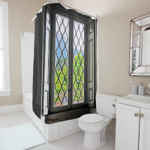 "WINDOW" SHOWER CURTAIN