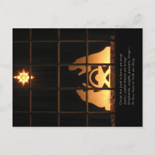 Window Silhouette Nativity Postcard - Customizable