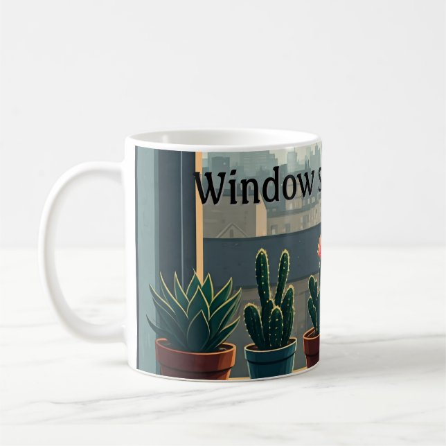 Window sill cactus mug (Left)