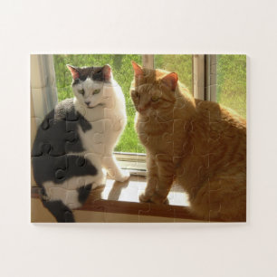 Window Sill Cats Jigsaw Puzzle