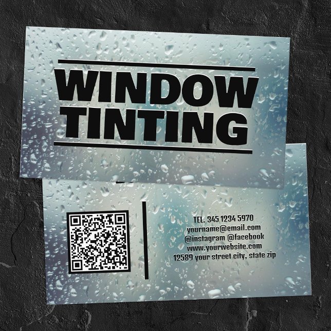 Window Tinting Custom QR Business Card (Window Tinting Custom QR Business Cards)