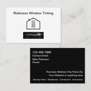 Window Tinting Solar Film Business Cards