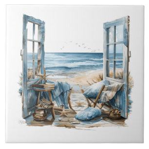 Window to the Beach... - Dreaming of the Beach Tile