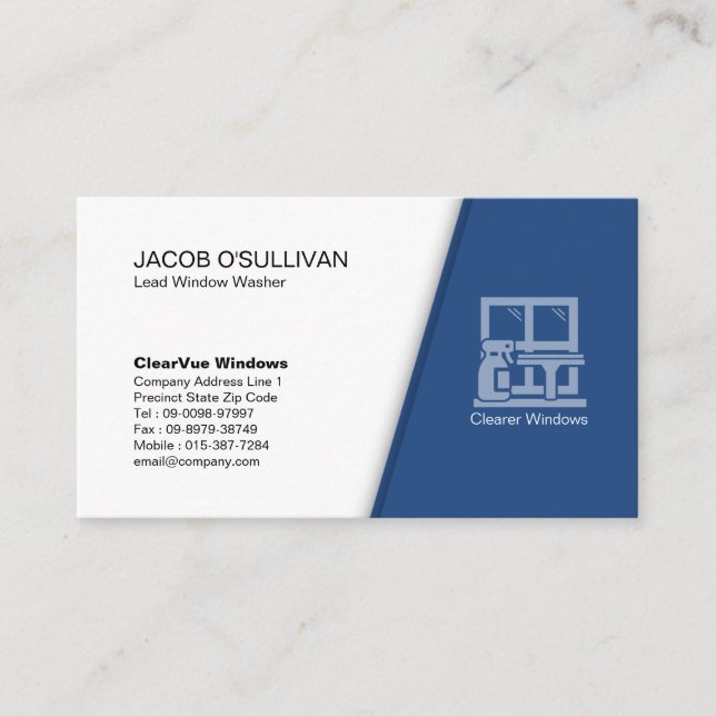 Window Washer House Cleaning  Business Card (Front)