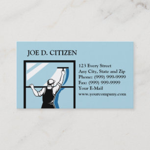 window washer washing cleaner business card