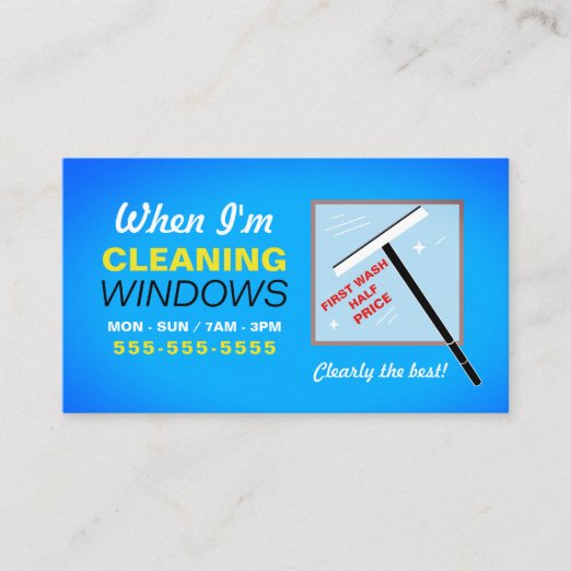 Window Cleaning Business Cards & Profile Cards Zazzle CA