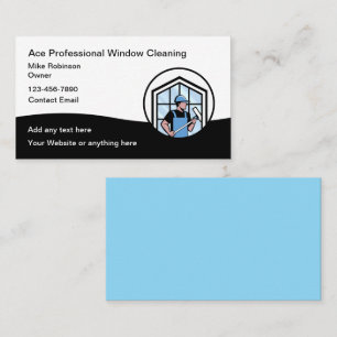 Window Washing And Cleaning Services Business Card
