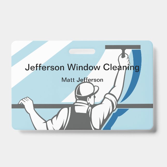 Window Washing Cleaning Staff Name Badges (Front)