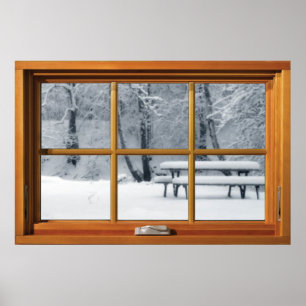 Window with a View - Fresh Snowfall Poster