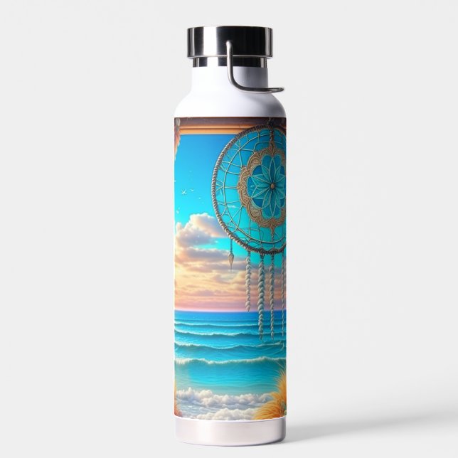 Window with Suncatcher Overlooking the Ocean Water Bottle (Left)