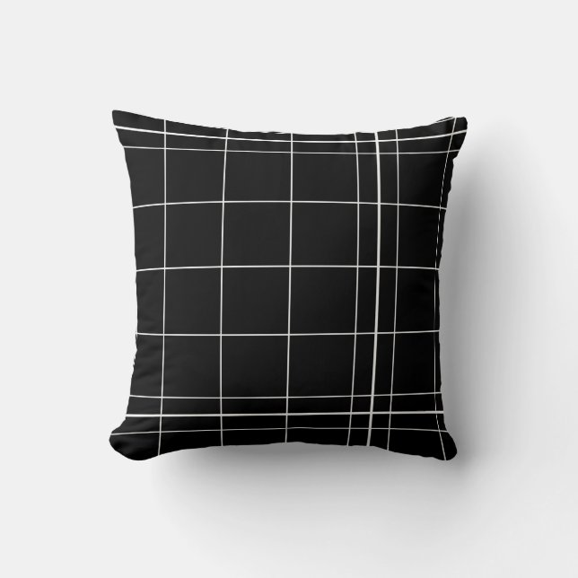 Windowpane Plaid Throw Pillow (Front)