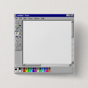 Windows 95 MS Paint 2 Inch Square Button