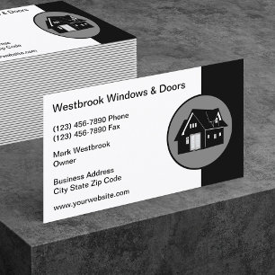 Windows And Doors Business Card Template