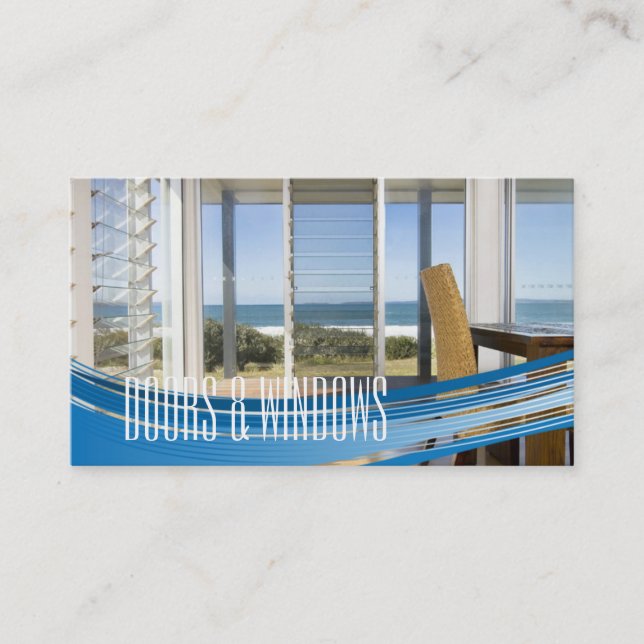 Windows and Doors Installers Construction Business Card (Front)