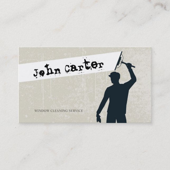 Windows Cleaning Service Dirty Manager Business Card (Front)
