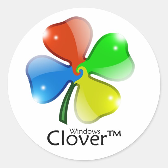 Windows Clover Edition Classic Round Sticker (Front)