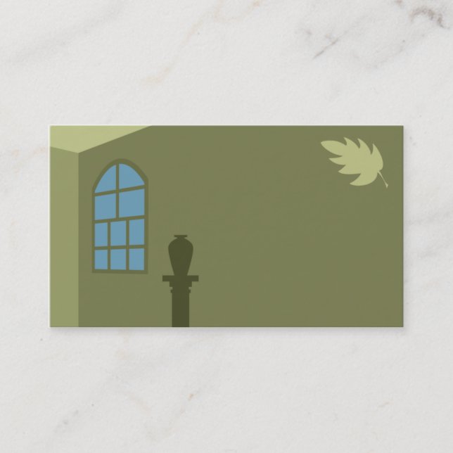 Windows et carte de visite de feuille (Devant)