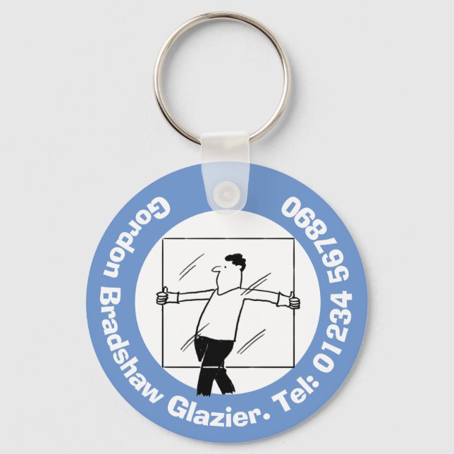 Windows Glass & Glazing for the Glazier. Keychain (Front)