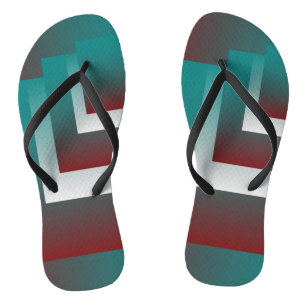 Windows in teal burgundy white flip flops