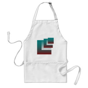 Windows in teal burgundy white standard apron