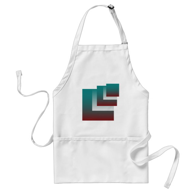 Windows in teal burgundy white standard apron (Front)