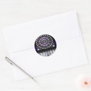 Windows of Notre Dame Classic Round Sticker