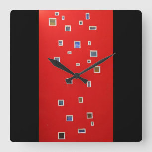 windows square wall clock
