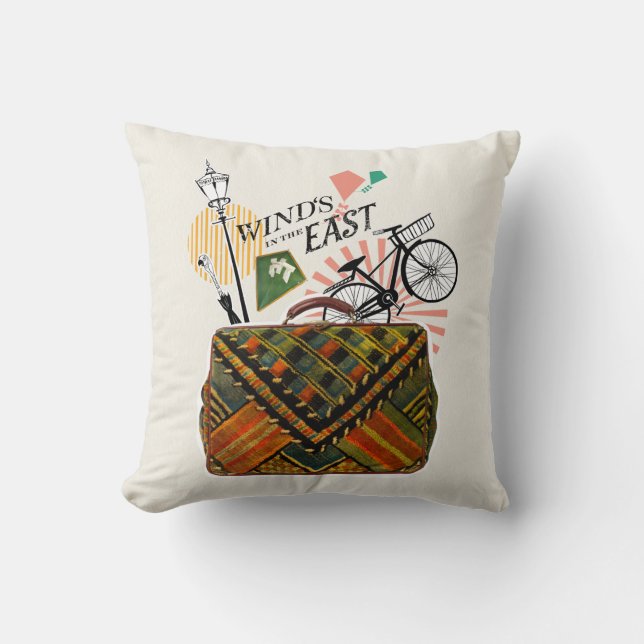 Winds in the East Throw Pillow (Front)