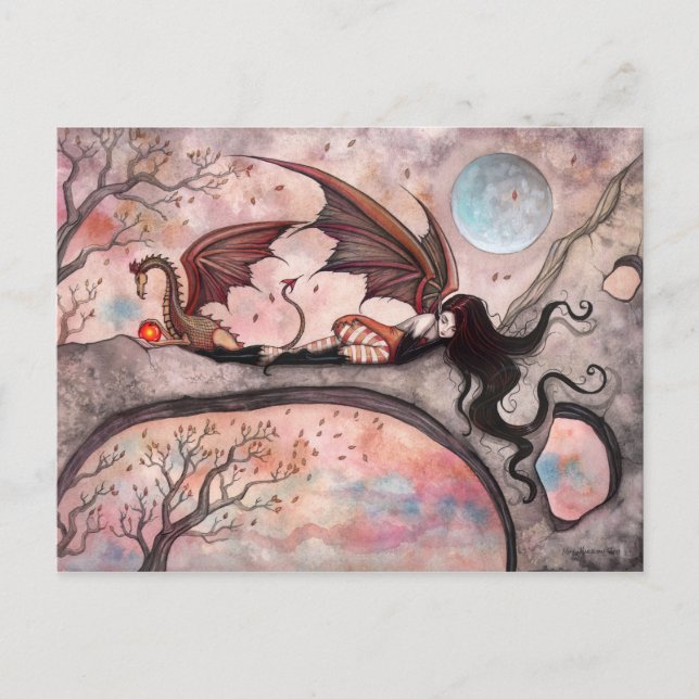 Winds of Autumn Fairy Dragon Postcard (Front)