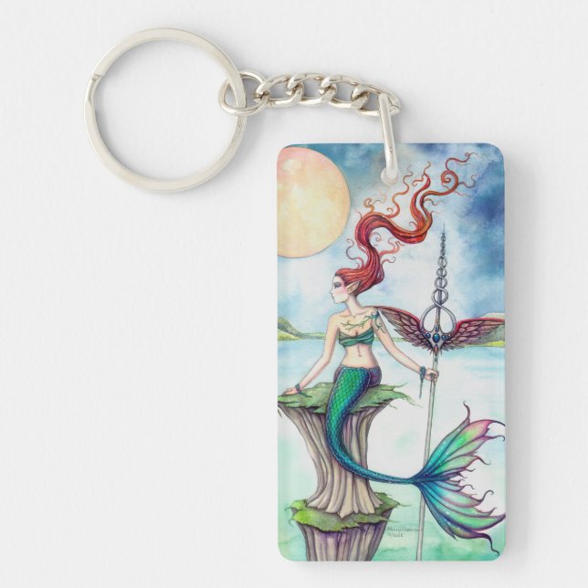 Winds of Ireland Mermaid Fantasy Art Keychain (Front)