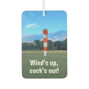 Wind's up,sock’s out, Photo, Funny, Aviation,Cool Air Freshener