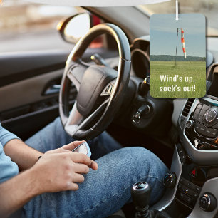 Wind's up,sock’s out, Photo, Funny, Aviation,Cool Air Freshener