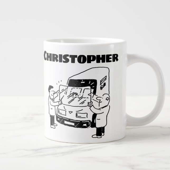 Windshield Repairs & Windscreen Replacement Large Coffee Mug (Right)