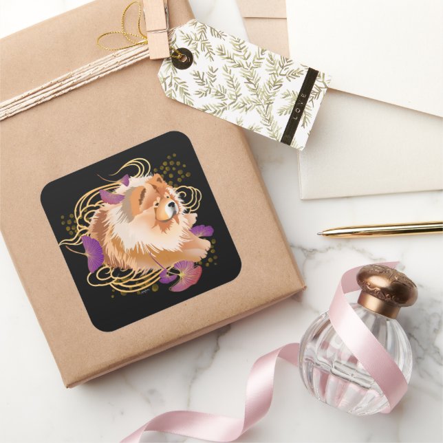 WINDSONG - Chow  square stickers (Gifting)