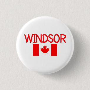 Windsor Canada Canadian Flag Dark Colour,windsor,o 1 Inch Round Button