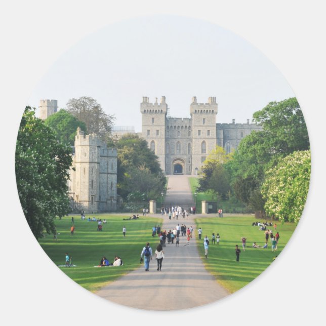Windsor castle classic round sticker (Front)