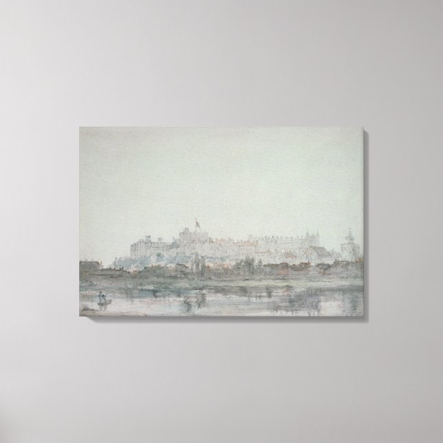 Windsor Castle from the River, 19th century Canvas Print (Front)
