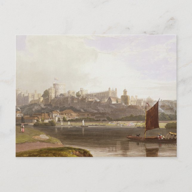 Windsor Castle from the River Meadow on the Thames Postcard (Front)