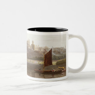 Windsor Castle from the River Meadow on the Thames Two-Tone Coffee Mug