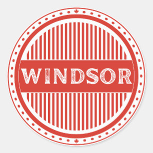 Windsor City Pride Emblem – Canadian Identity Classic Round Sticker